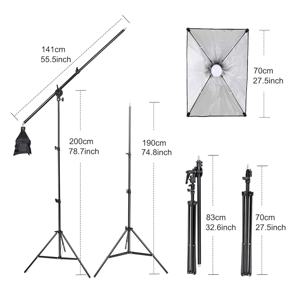 Amazon | Konseen 写真撮影用照明キット ソフトボックス 50x70cm